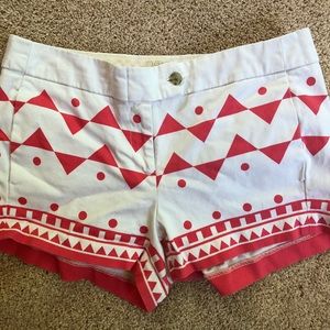 J. Crew geometric pattern chino shorts